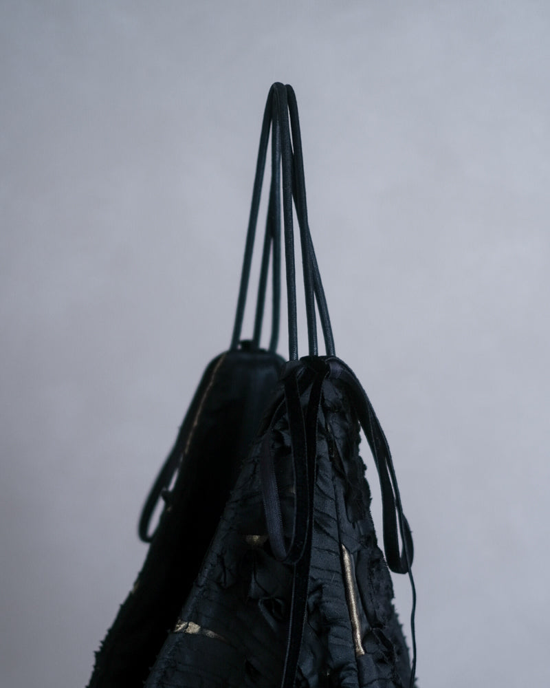 Big sized Triangle Tote　- ビッグサイズトライアングルトート -　Black×Gold