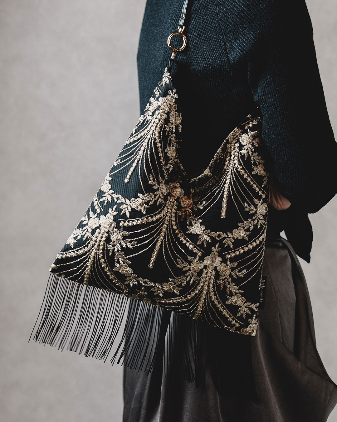 Triangle Tote Mini- トライアングルトートミニ - Black – little seeds