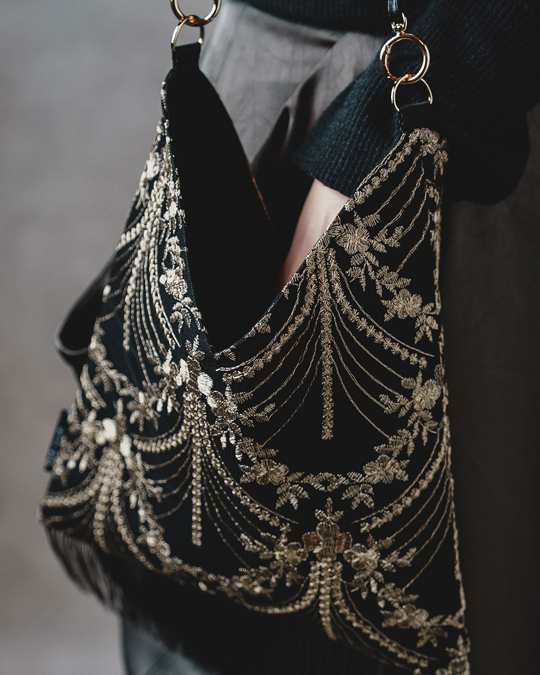 受注商品】Triangle Tote Mini- トライアングルトートミニ - Black