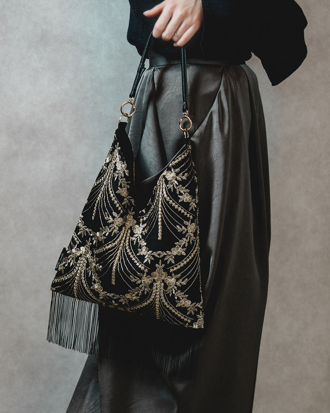 受注商品】Triangle Tote Mini- トライアングルトートミニ - Black